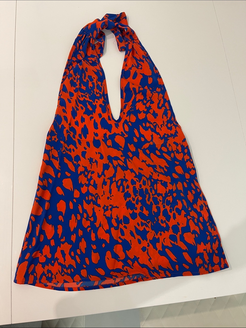 SHEIN Blue and Orange Halter Camisole